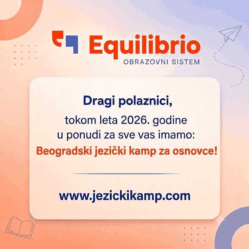Beogradski jezički kamp za osnovce – Equilibrio